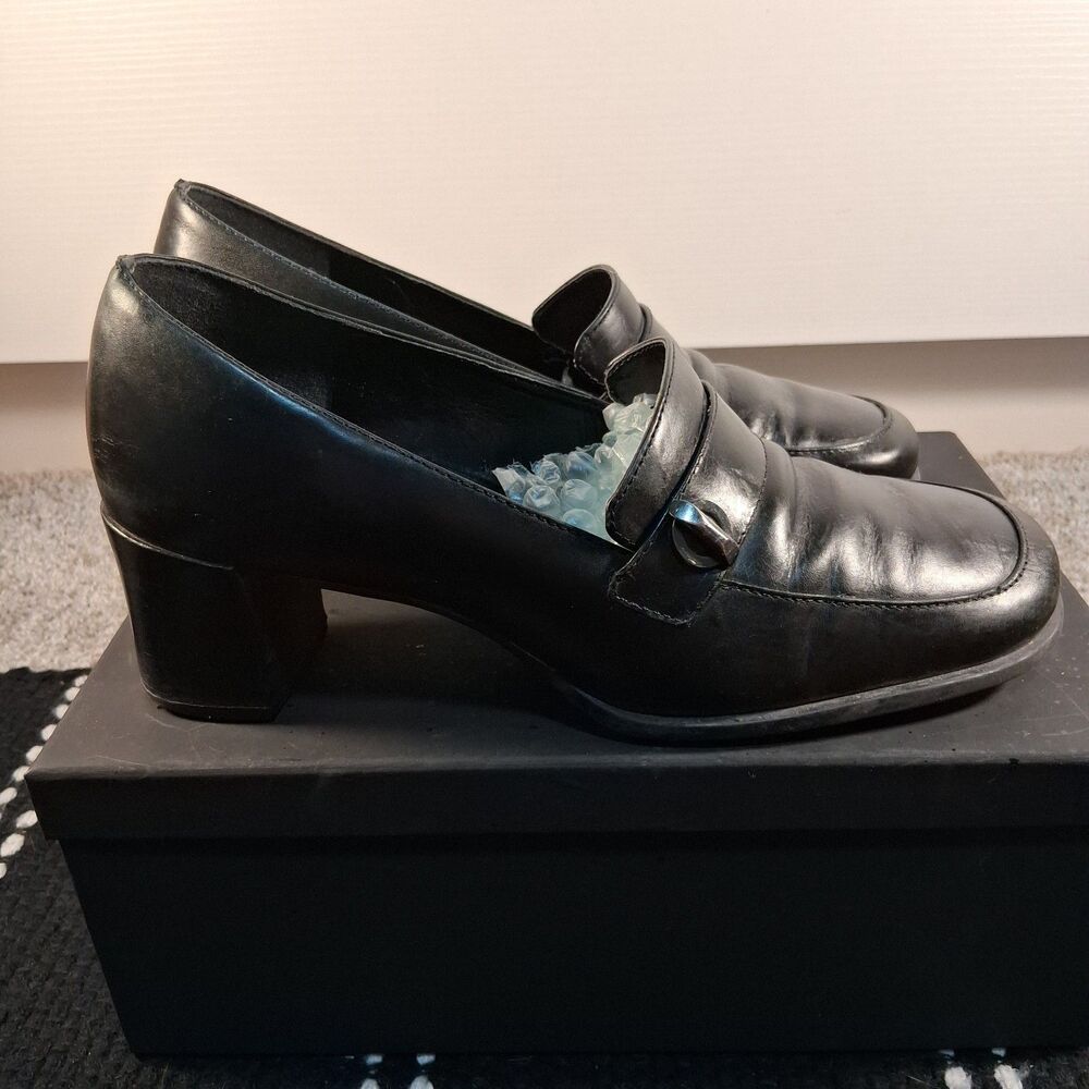 Vintage Bandolino Chunky Heel Oxford Loafer Women's Size 7 90s Y2K Retro